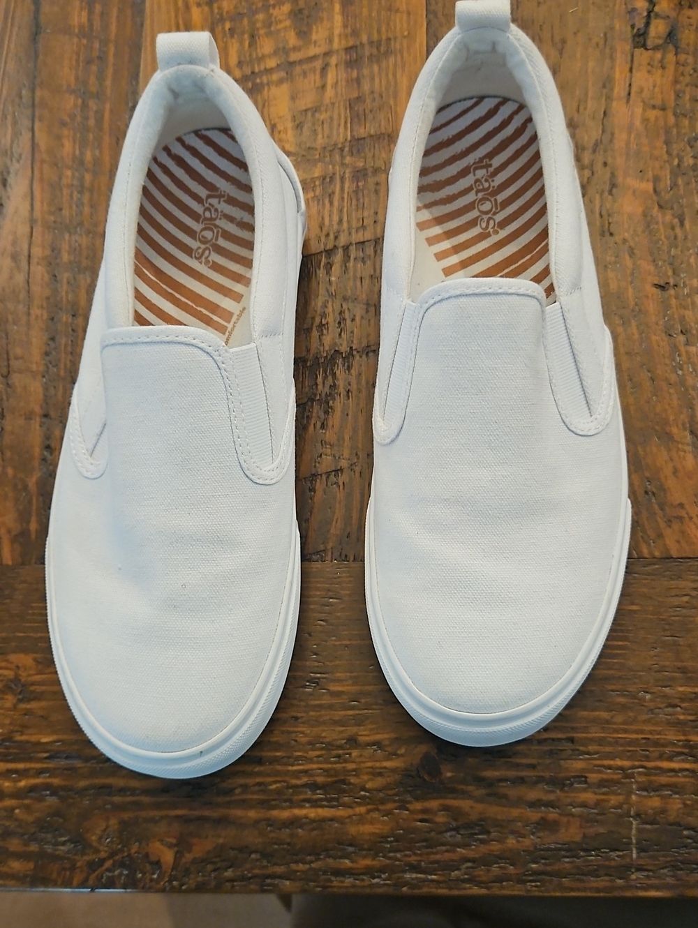 Nwob Taos White Slip-On Canvas Shoes